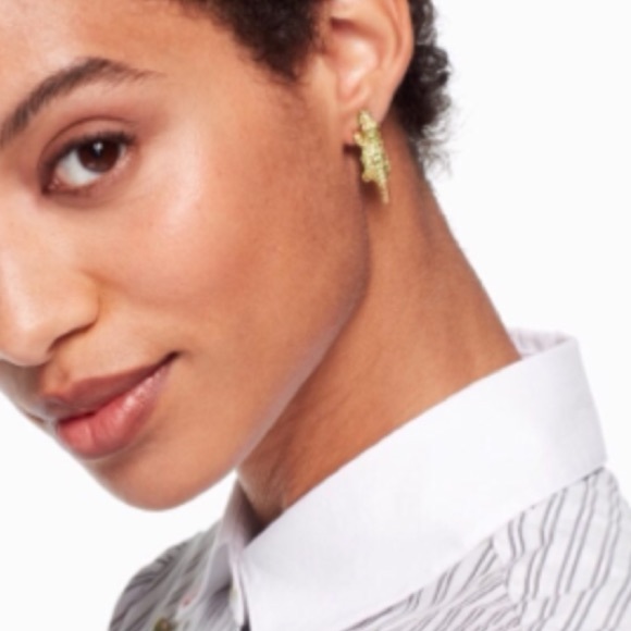 Kate Spade Swamped Alligator Earrings NEW - Picture 5 of 6